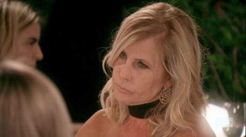 Vicki Gunvalson angry at dinner