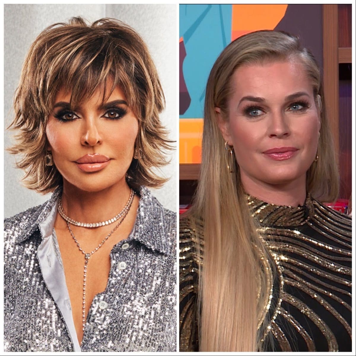 Rebecca Romijn discussing RHOBH antics