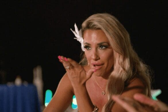 Danielle Cabral angrily waving her hand at Margaret Josephs and Jackie Goldschneider