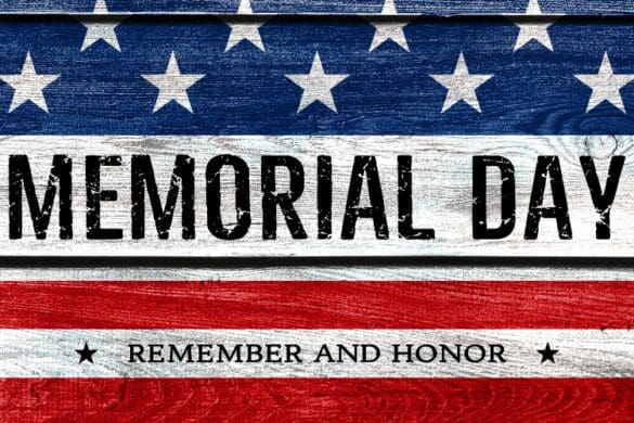 Memorial Day 2023 photo with American flags