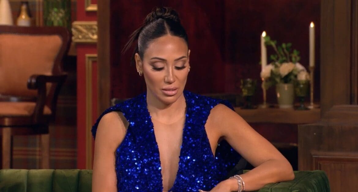 Melissa Gorga’s RHONJ Reunion Lies Revealed! Melissa Gorga hangs her head in shame at RHONJ reunion.