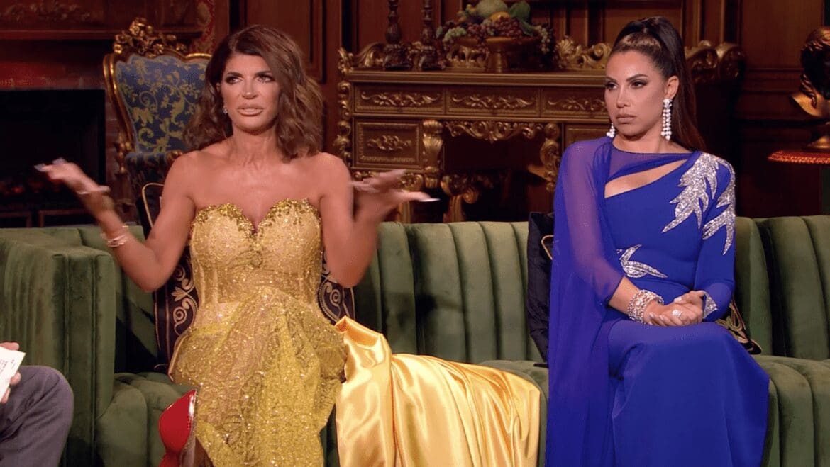 RHONJ's Teresa Giudice and Jennifer Aydin confront the drama.