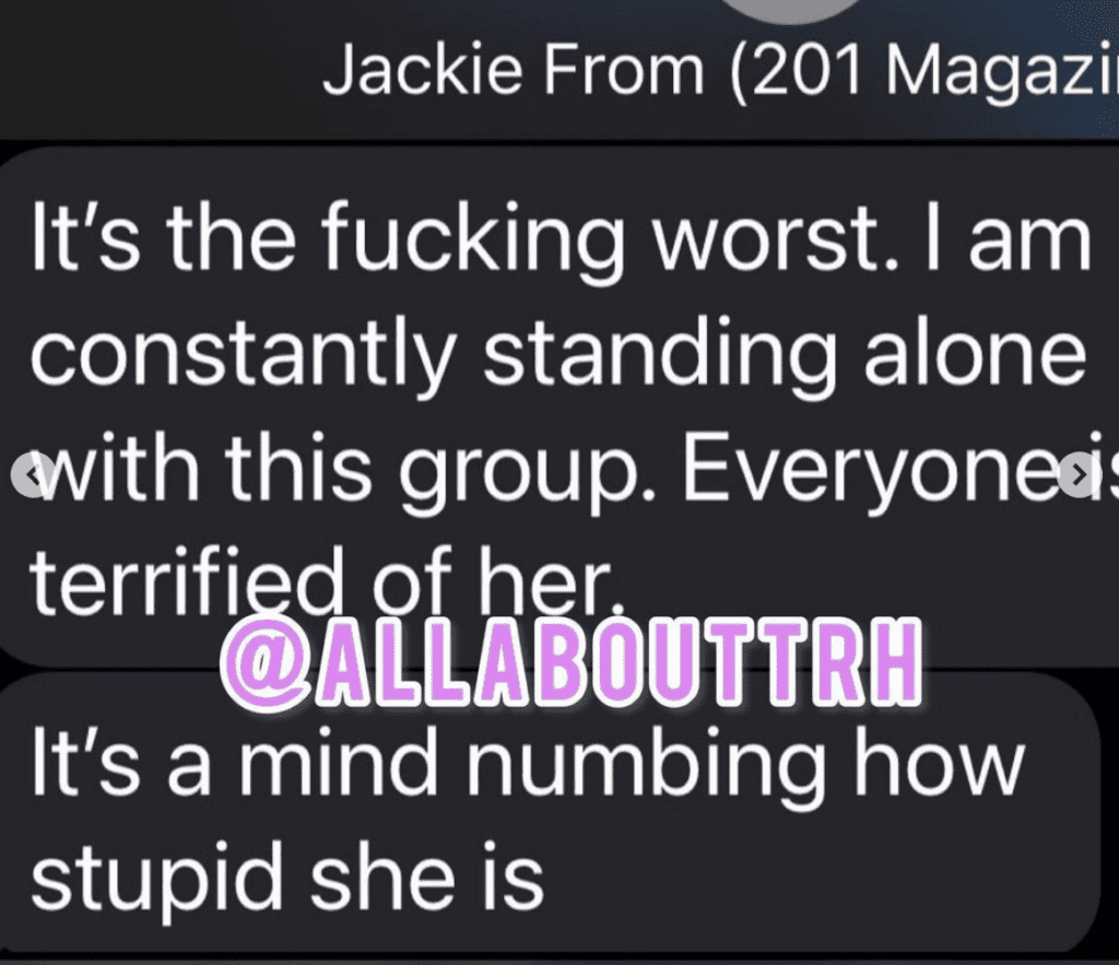 Jackie Goldschneider text messages with Jacqueline Laurita