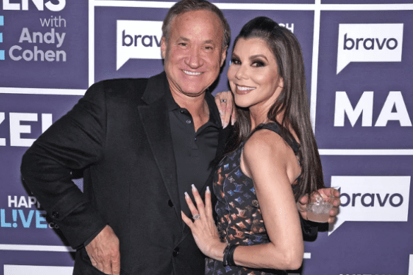 Heather Dubrow and Terry Dubrow pose for photo in all black after appearing on WWHL