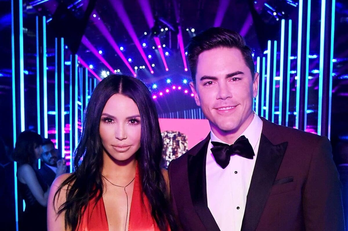 VPR's Scheana Shay and Tom Sandoval arrive to the 2018 E! People's Choice Awards.