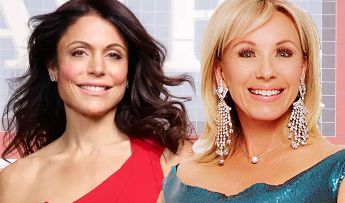 Bravo stars Bethenny Frankel and Lea Black pose for their Real Housewives cast photos