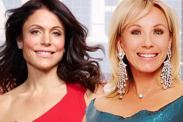 Bravo stars Bethenny Frankel and Lea Black pose for their Real Housewives cast photos