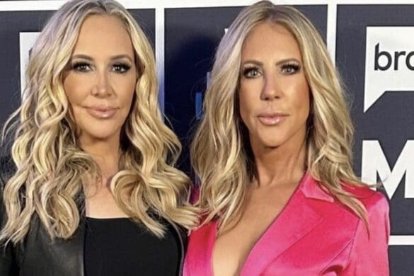 Shannon Beador and Vicki Gunvalson pose for photo together after appearing on WWHL
