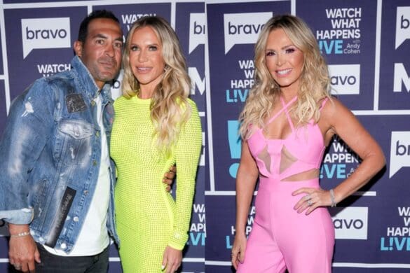 Ryan Boyajian appears on WWHL with RHOC's Jennifer Pedranti; Tamra Judge smiles for photo on WWHL