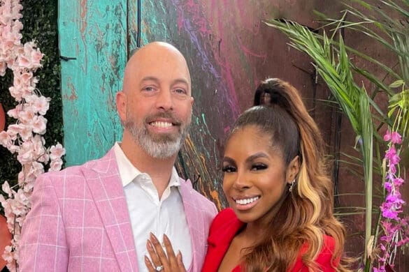 RHOP couple Chris Bassett and Candiace Dillard pose for photo