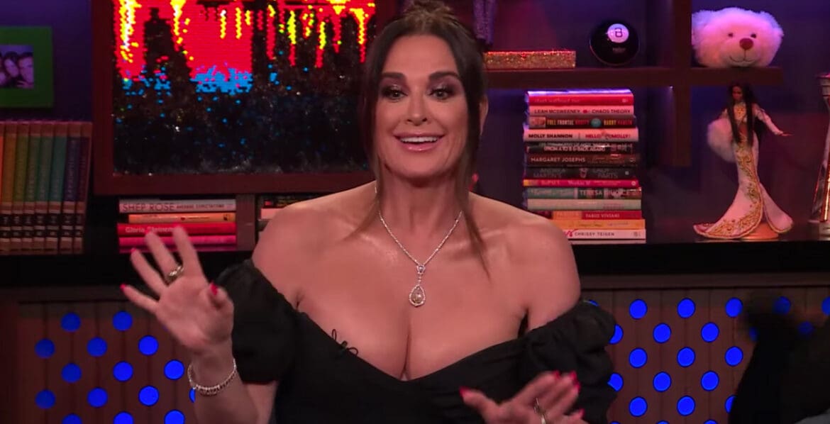 Kyle Richards Slams Claims She’s Fabricating Separation for RHOBH RHOBH star Kyle Richards claps back on WWHL while wearing off the shoulder black dress