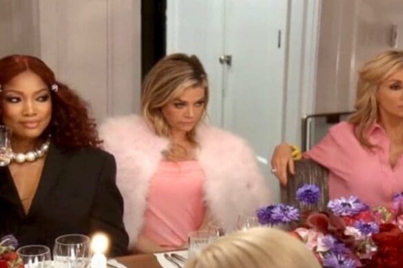 Garcelle Beauvais, Denise Richards, and Camille Grammer watch the drama go down on RHOBH.