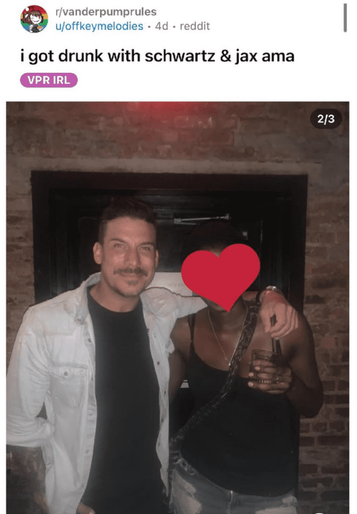 A Reddit user posted pictures and some details after a run in night out with Jax Taylor's alleged hookup with Brandi Glanville.