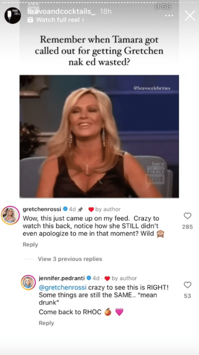 Jennifer Pedranti and Gretchen Rossi call out Tamra Judge past and present bad behavior on RHOC