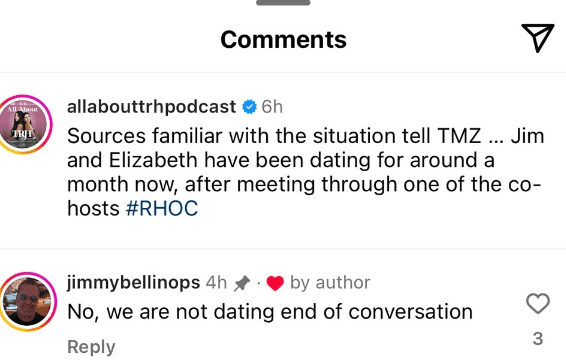 RHOC's Jim Bellino claims he is NOT dating Elizabeth Lyn Vargas