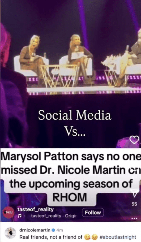 Dr. Nicole Martin Responds To Marysol Patton Shading Her By Saying No One Misses Her On RHOM