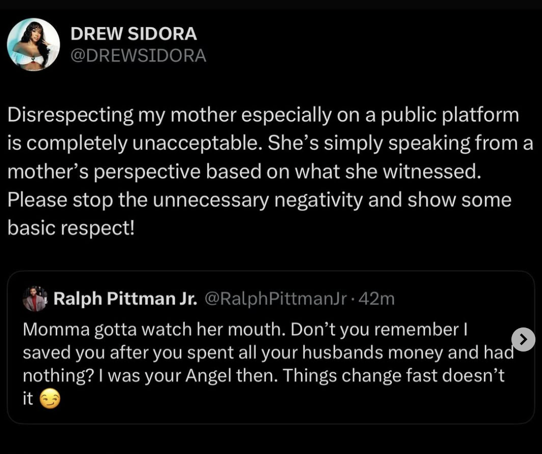 Ralph Pittman Slams Drew Sidora’s Mom, Tells Her to ‘Watch Her Mouth’ in Explosive Rant After RHOA Episode