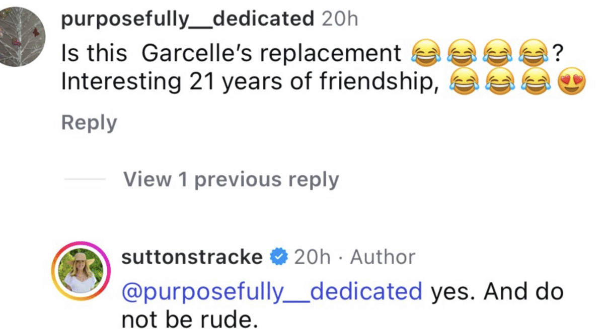Sutton Stracke Unfollows Garcelle Beauvais & States She Has A Replacement 7 Sutton Stracke Unfollows Garcelle Beauvais & States She Has A Replacement