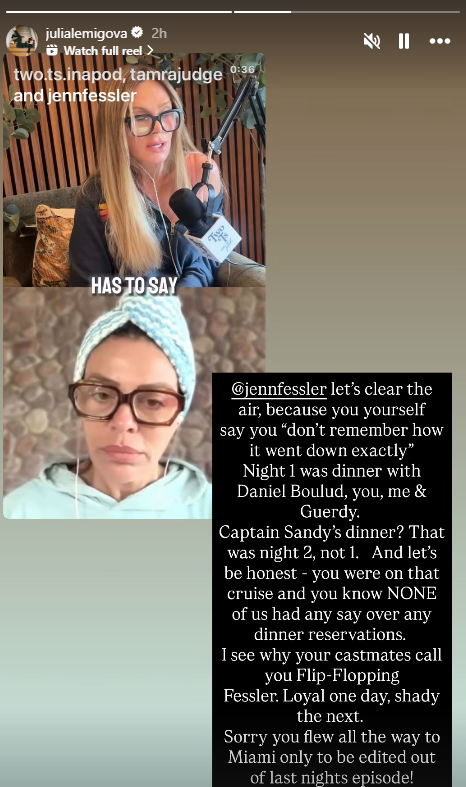 Julia Lemigova Drags Jenn Fessler for Being A Flip-Flopper & Thirsty 7 Julia Lemigova Drags Jenn Fessler for Being A Flip-Flopper & Thirsty