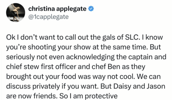 Christina Applegate Apologizes to ‘RHOSLC’ Cast After Calling Their Behavior “Super Gross” Toward ‘Below Deck’ Crew Christina Applegate Apologizes to ‘RHOSLC’ Cast After Calling Their Behavior “Super Gross” Toward ‘Below Deck’ Crew