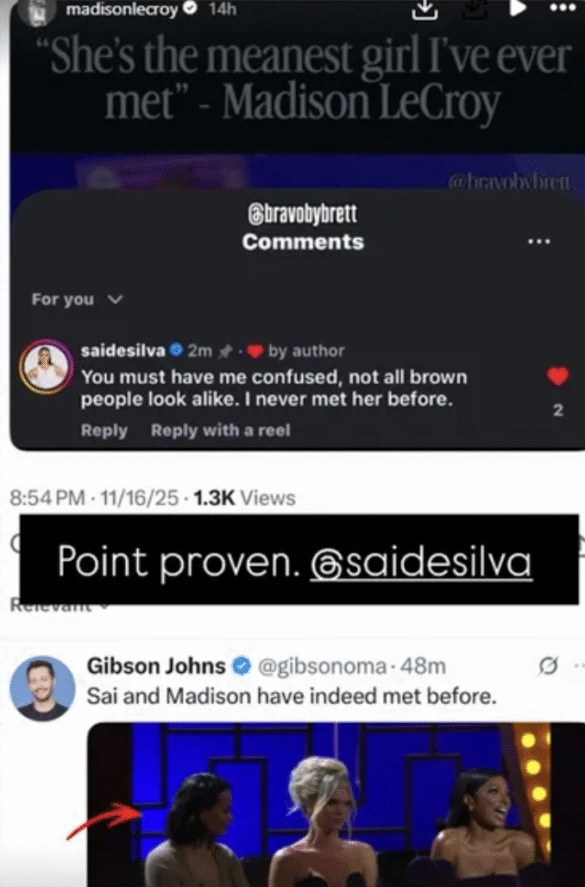 Sai De Silva’s “Mean Girl” Moment Backfires Following BravoCon