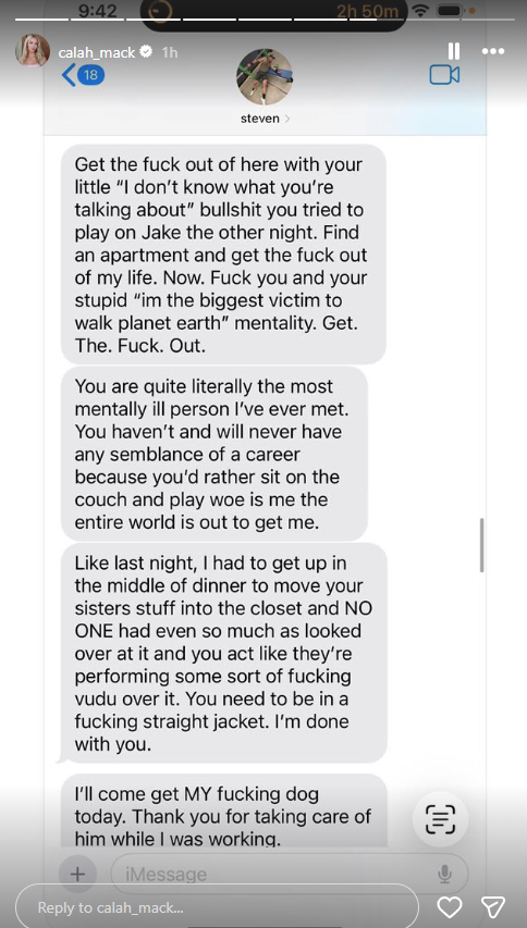 Calah Jackson Speaks Out Amid Steven McBee Jr. and Allie Eklund Drama, Says “This Isn’t New Behavior”