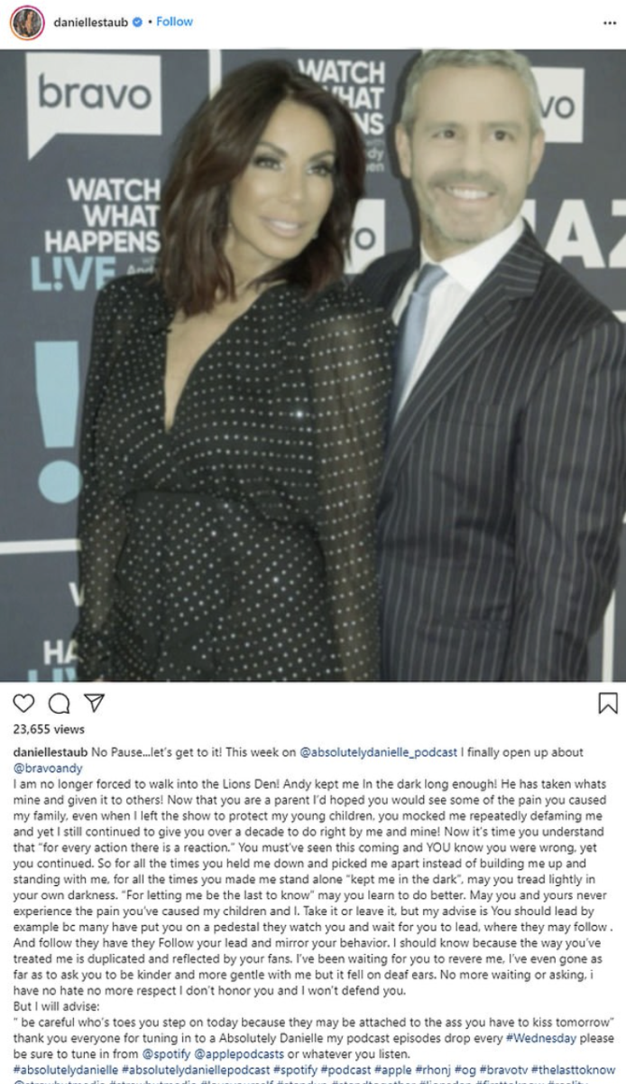 Danielle Staub Not Returning To RHONJ Despite Rumors As Sources Say Bravo Has “Zero Plans” To Bring Her Back