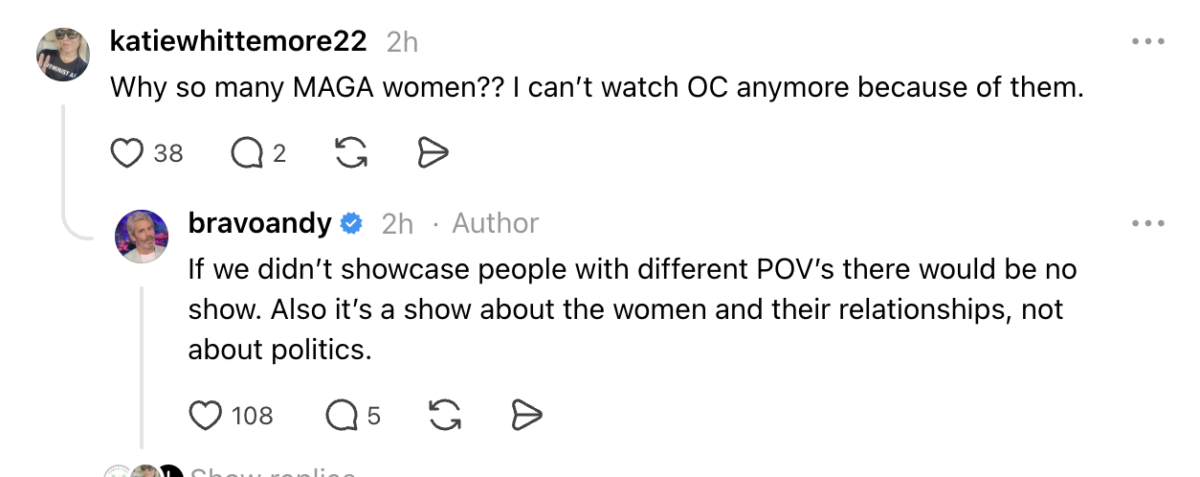 Andy Cohen Defends Casting Conservative Housewives After Fan Asks Why Bravo Has “So Many MAGA Women”