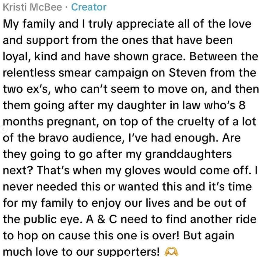 Calah Jackson Fires Back After Kristi McBee Announces Family Is Stepping Out Of Public Eye Amid Relentless Smear Campaign