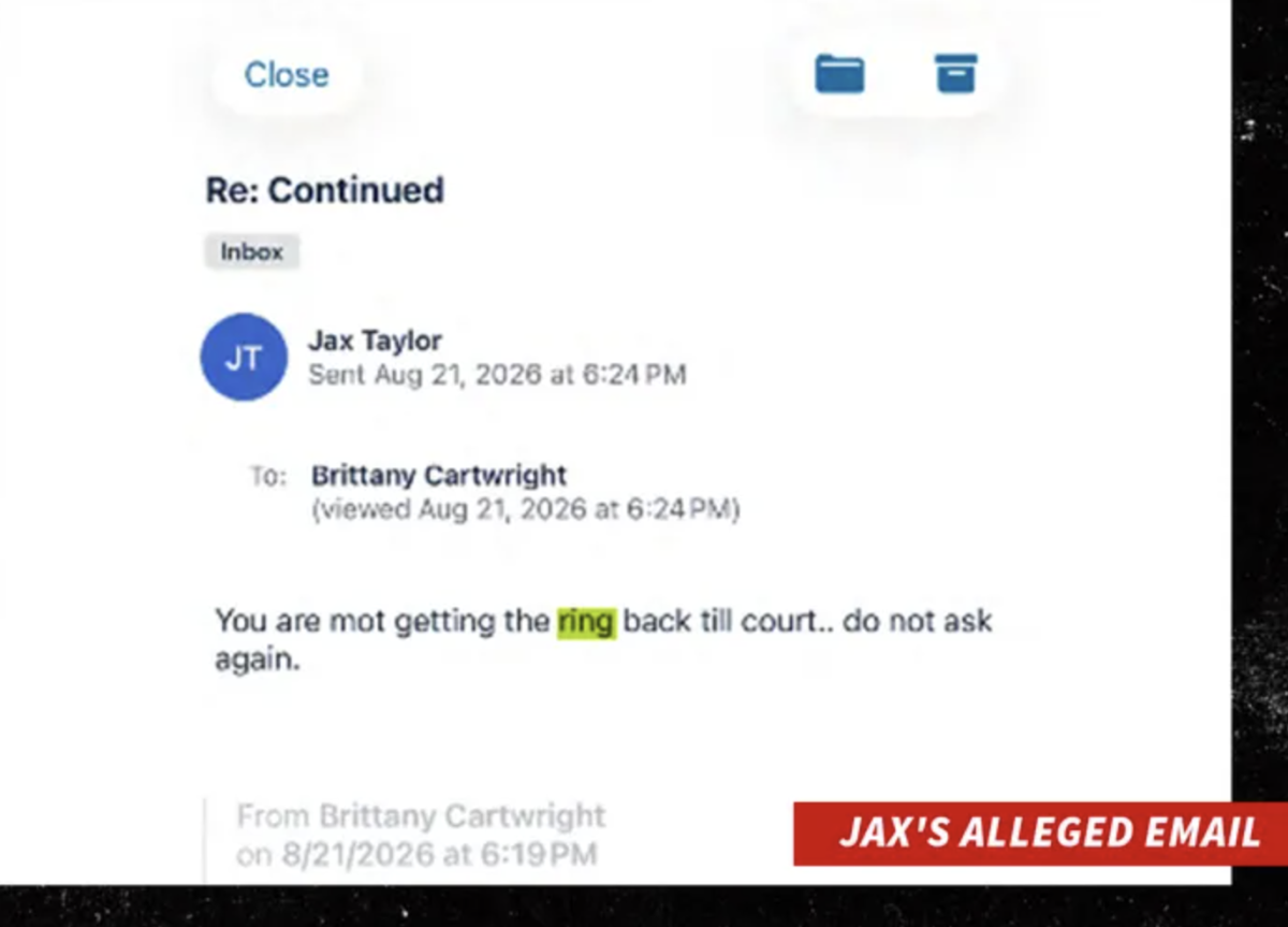 Jax Taylor Allegedly Told Brittany Cartwright She Is “Not Getting The Ring Back Till Court” Amid Divorce War