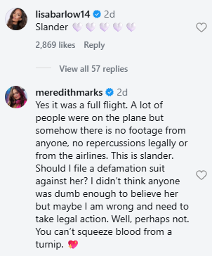 Meredith Marks Threatens To Sue Whitney Rose For Defamation And Takes Shot At Her Finances